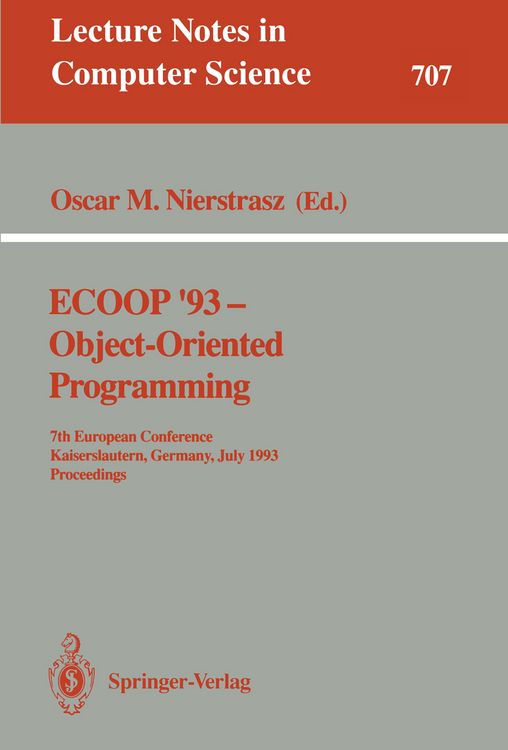 Produktbild: ECOOP '93 - Object-Oriented Programming