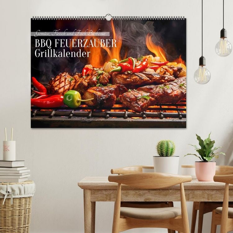 Produktbild: BBQ Feuerzauber - Grillkalender (Wandkalender 2026 DIN A2 quer), CALVENDO Monatskalender