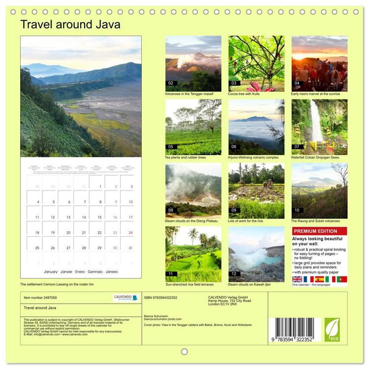 Produktbild: Travel around Java (Wall Calendar 2027 12 &times; 12 Inch) CALVENDO 12 Month Wall Calendar