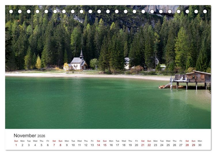 Produktbild: Alpine lakes on the Dolomites (Desk Calendar 2026 DIN A5 landscape), CALVENDO 12 Month DeskCalendar