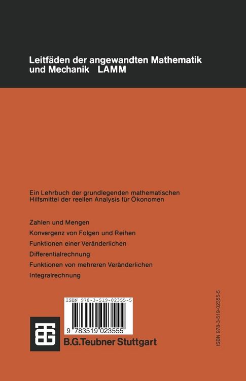 Produktbild: Analysis f&uuml;r &Ouml;konomen