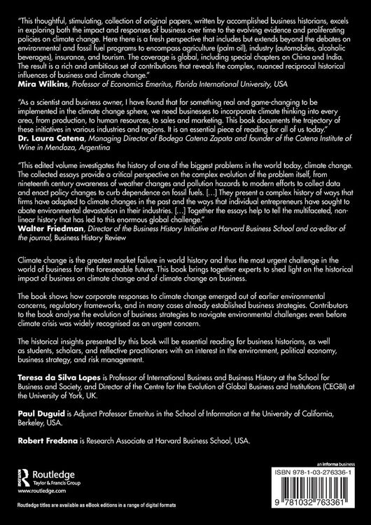 Produktbild: Climate Change and Business