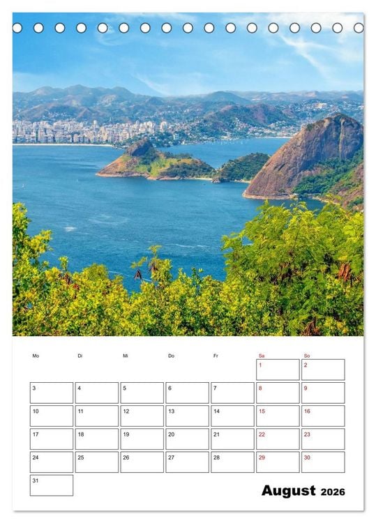 Produktbild: Rio de Janeiro - Reiseplaner (Tischkalender 2026 DIN A5 hoch), CALVENDO Monatskalender