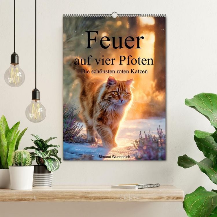 Produktbild: Feuer auf vier Pfoten - Die sch&ouml;nsten roten Katzen (Wandkalender 2027 DIN A2 hoch), CALVENDO Monatskalender