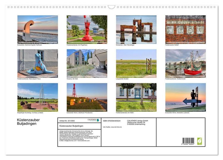 Produktbild: K&uuml;stenzauber Butjadingen (Wandkalender 2027 DIN A2 quer), CALVENDO Monatskalender