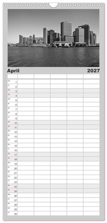 Produktbild: Familienplaner 2027 - New York &ndash; The Big Apple mit 5 Spalten (Wandkalender, 21 x 45 cm) CALVENDO