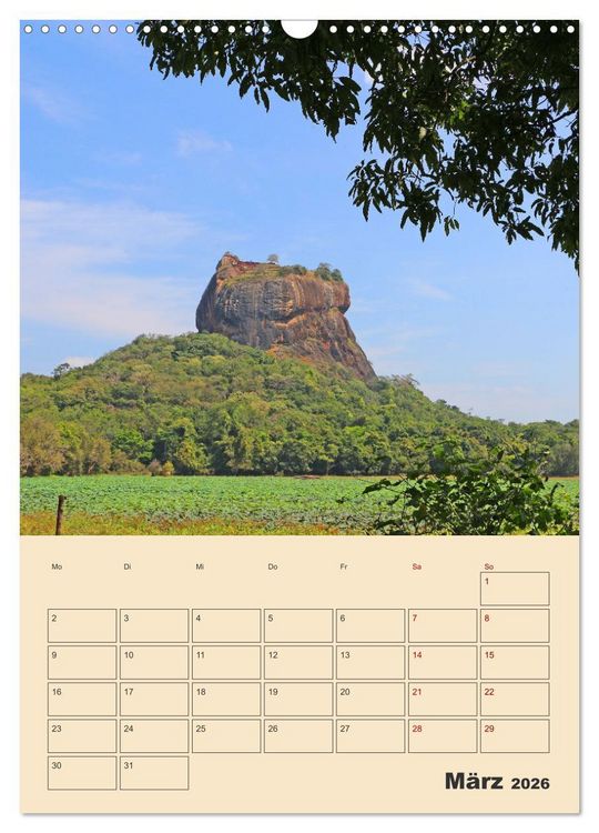 Produktbild: Sri Lanka - Terminplaner (Wandkalender 2026 DIN A3 hoch), CALVENDO Monatskalender