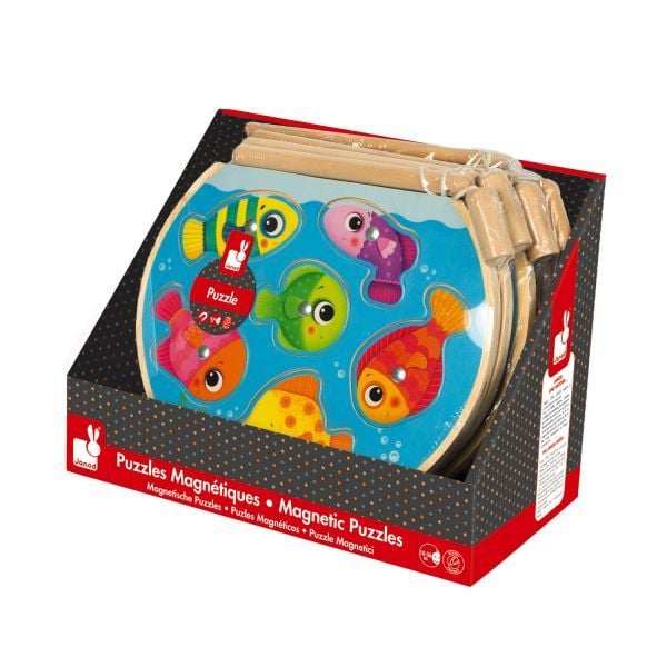 Produktbild: Magnet-Angelpuzzle "Aquarium" mit 6 Fischen und Angel