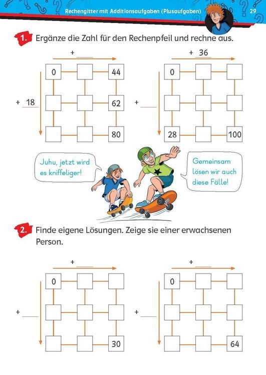 Produktbild: Die drei ??? Kids: Mein &Uuml;bungsheft Mathe 2. Klasse - Rechnen bis 100