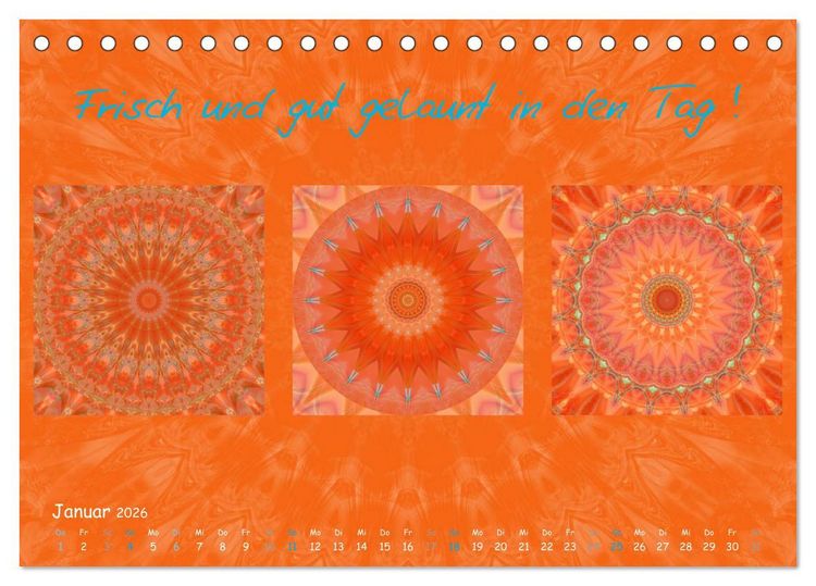 Produktbild: Mandala Trilogien (Tischkalender 2026 DIN A5 quer), CALVENDO Monatskalender