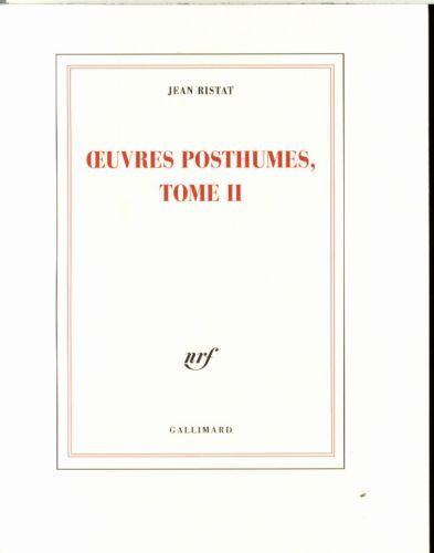 Produktbild: Oeuvres posthumes. Tome 2