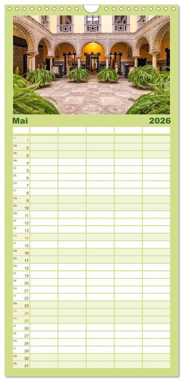 Produktbild: Familienplaner 2026 - Andalusien - Sevilla mit 5 Spalten (Wandkalender, 21 x 45 cm) CALVENDO