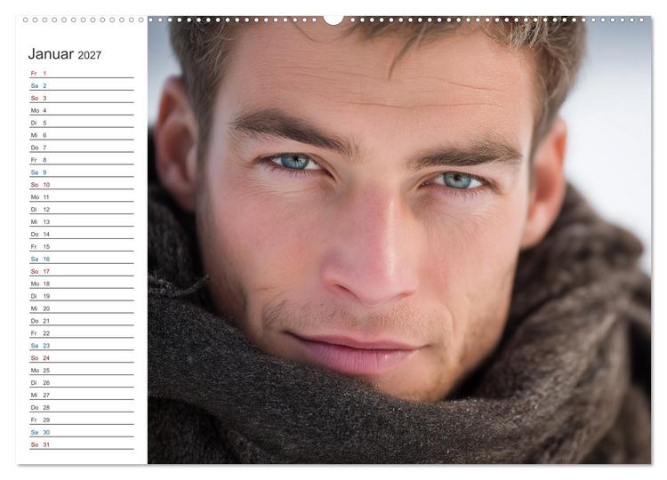 Produktbild: Sinnliche M&auml;nner (hochwertiger Premium Wandkalender 2027 DIN A2 quer), Kunstdruck in Hochglanz