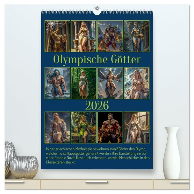 Produktbild: Olympische G&ouml;tter (hochwertiger Premium Wandkalender 2026 DIN A2 hoch), Kunstdruck in Hochglanz