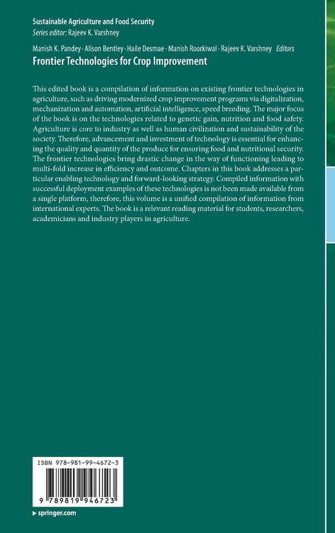 Produktbild: Frontier Technologies for Crop Improvement