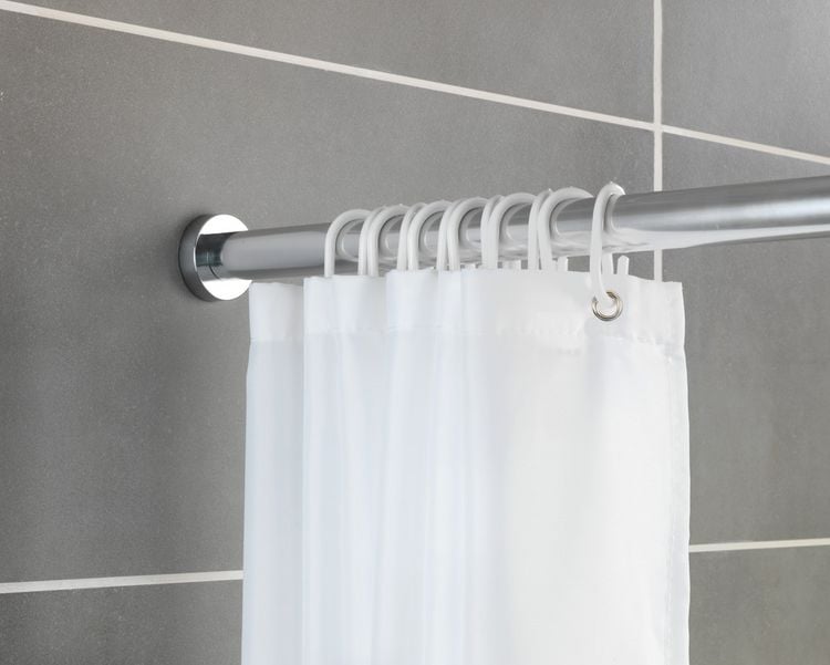 Produktbild: Teleskop-Duschstange Mod. Luz 70 - 115 cm, Chrom, ausziehbare Duschvorhangstange aus rostfreiem
