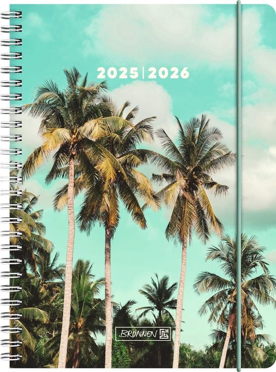 Produktbild: BRUNNEN Schülerkalender (2025/2026) "Tropical", 2 Seiten = 1 Woche, A5, 208 Seiten, PP-Umschlag, mehrfarbig