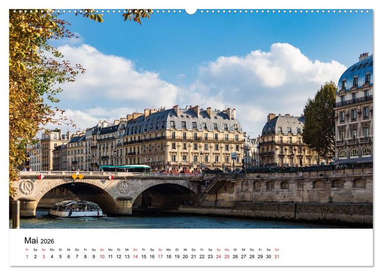 Produktbild: Unterwegs in der franz&ouml;sischen Hauptstadt Paris (Wandkalender 2026 DIN A2 quer), CALVENDO Monatskalender