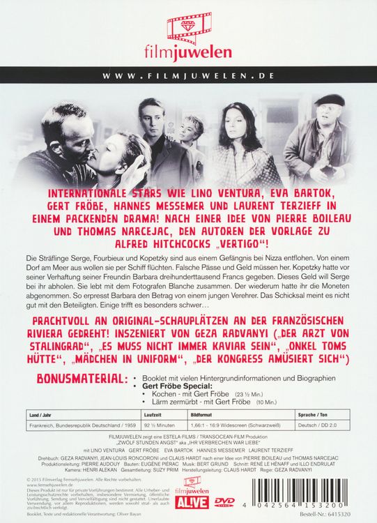Produktbild: Zw&ouml;lf Stunden Angst - Ihr Verbrechen war Liebe - filmjuwelen