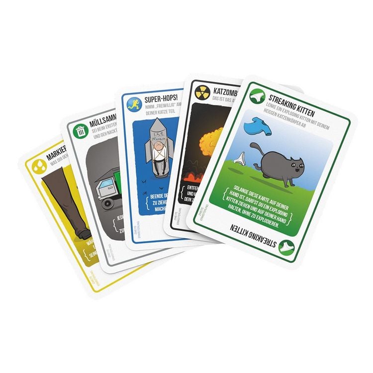 Produktbild: Asmodee EXKD0015 - Exploding Kittens, Streaking Kittens, Erweiterung, Kartenspiel, Partyspiel