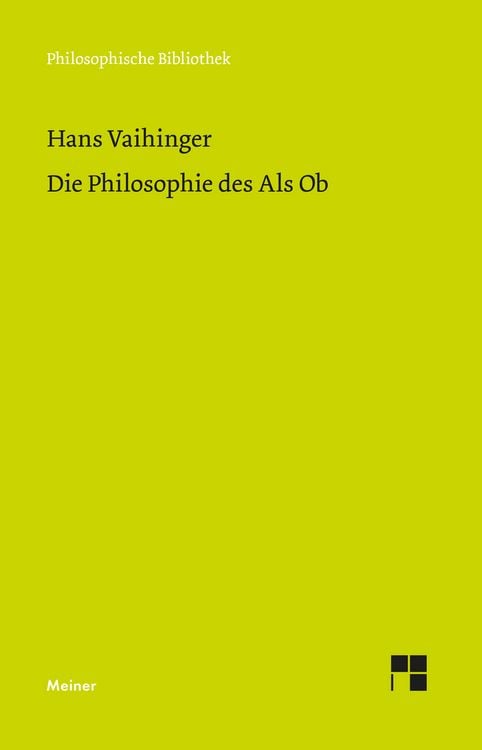 Produktbild: Die Philosophie des Als Ob