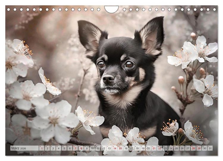 Produktbild: Chihuahuas - Kleine Hunde - gro&szlig;e Temperamentb&uuml;ndel (Wandkalender 2026 DIN A4 quer), CALVENDO Monatskalender