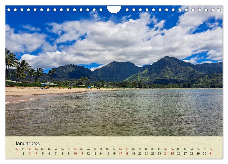 Produktbild: Hawaii - Eindr&uuml;cke von Big Island, Kauai & Oahu (Wandkalender 2026 DIN A4 quer), CALVENDO Monatskalender