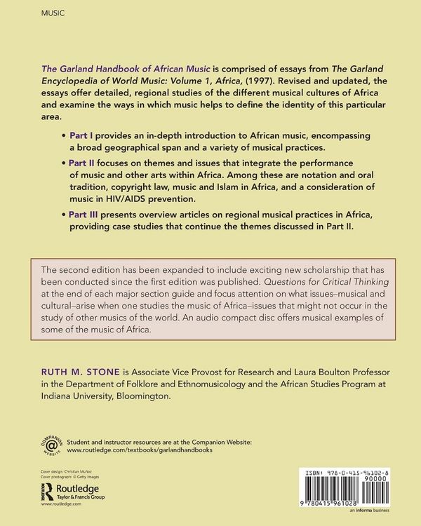 Produktbild: The Garland Handbook of African Music