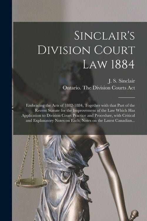 Produktbild: Sinclair's Division Court Law 1884 [microform]