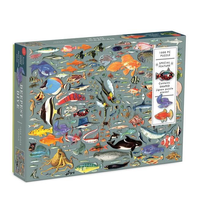 Produktbild: Giles, B: Deepest Dive 1000 Piece Puzzle with Shaped Pieces