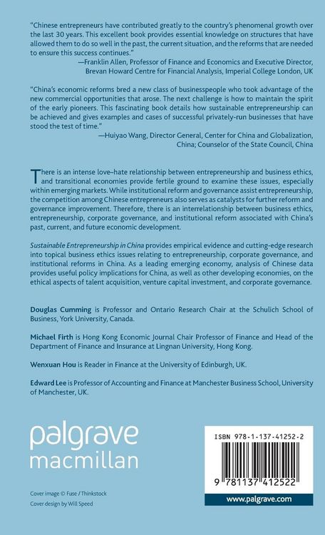 Produktbild: Sustainable Entrepreneurship in China