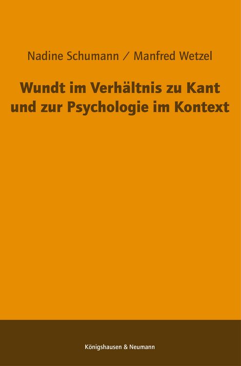Produktbild: Wundt im Verh&auml;ltnis zu Kant und zur Psychologie im Kontext