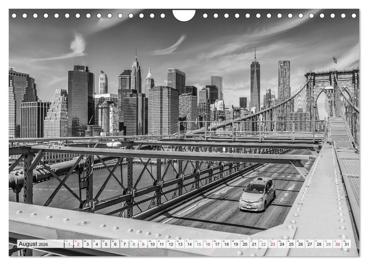 Produktbild: BROOKLYN BRIDGE Das Wahrzeichen von New York City (Wandkalender 2026 DIN A4 quer), CALVENDO Monatskalender
