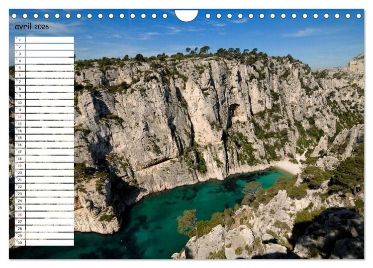 Produktbild: Les Calanques - Criques et fiords de Provence (Calendrier mural 2026 DIN A4 vertical), CALVENDO calendrier mensuel