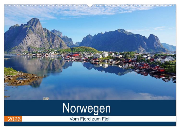 Produktbild: Norwegen 2026 - vom Fjord zum Fjell (Wandkalender 2026 DIN A2 quer), CALVENDO Monatskalender