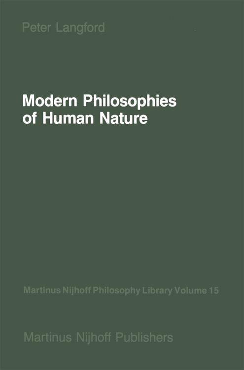 Produktbild: Modern Philosophies of Human Nature