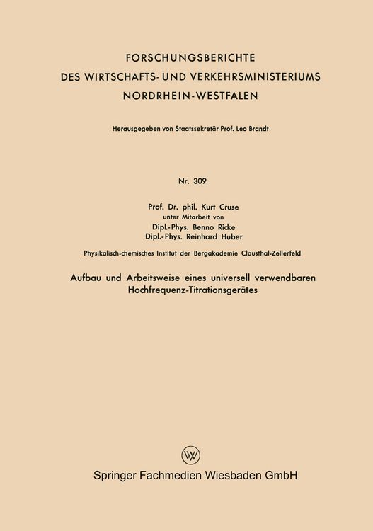 Produktbild: Aufbau und Arbeitsweise eines universell verwendbaren Hochfrequenz-Titrationsger&auml;tes