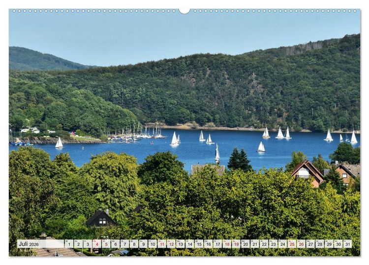 Produktbild: Rurberg und Woffelsbach - Leben wo andere Urlaub machen, in der Eifel (Wandkalender 2026 DIN A2 quer), CALVENDO Monatskalender