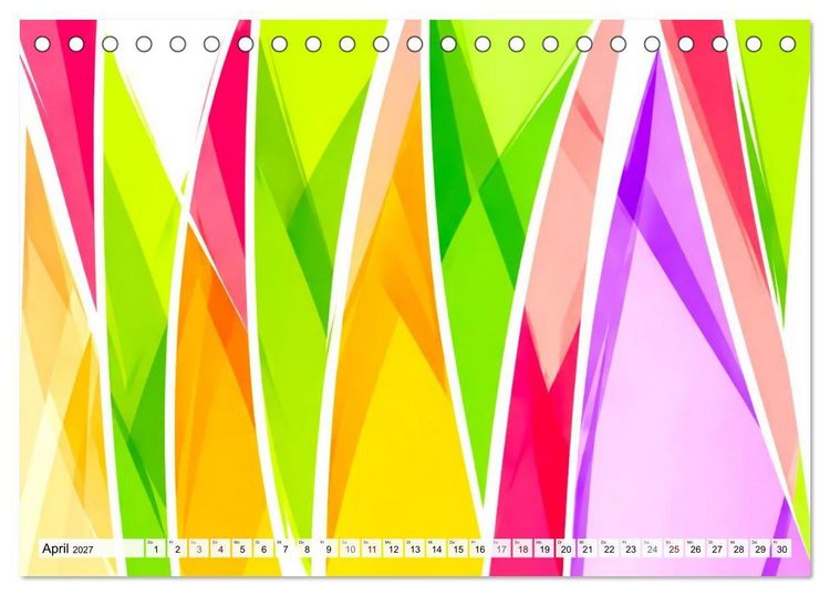 Produktbild: Dynamische Farbwelten (Tischkalender 2027 DIN A5 quer), CALVENDO Monatskalender