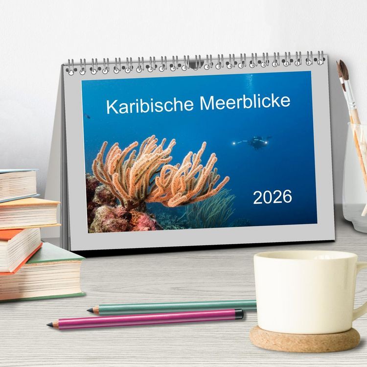 Produktbild: Karibische Meerblicke (Tischkalender 2026 DIN A5 quer), CALVENDO Monatskalender