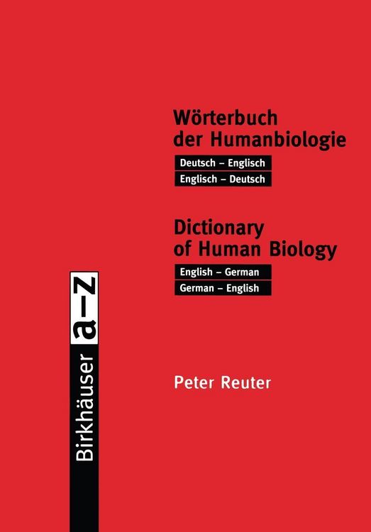 Produktbild: W&ouml;rterbuch der Humanbiologie / Dictionary of Human Biology