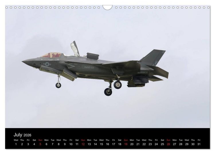Produktbild: Lockheed Martin F35 Stealth Fighter (Wall Calendar 2026 DIN A3 landscape), CALVENDO 12 Month Wall Calendar