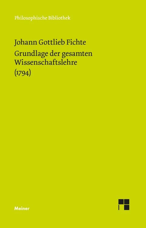 Produktbild: Grundlage der gesamten Wissenschaftslehre