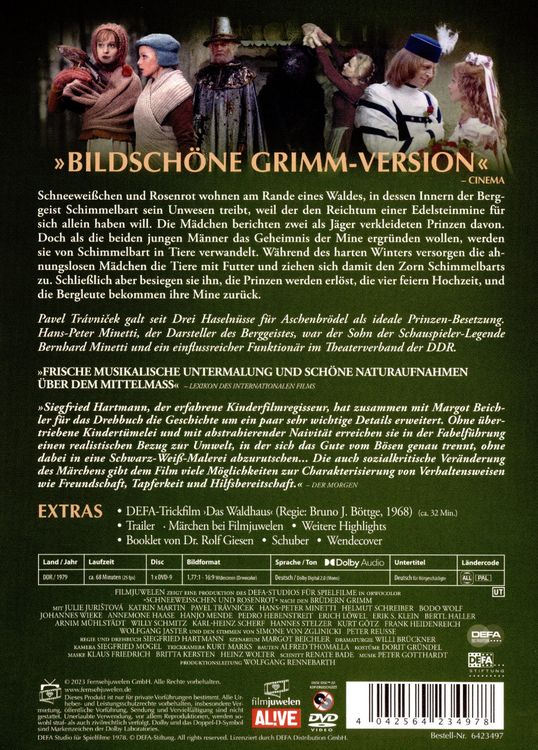 Produktbild: Schneewei&szlig;chen und Rosenrot (1979) (Filmjuwelen / DEFA-M&auml;rchen)