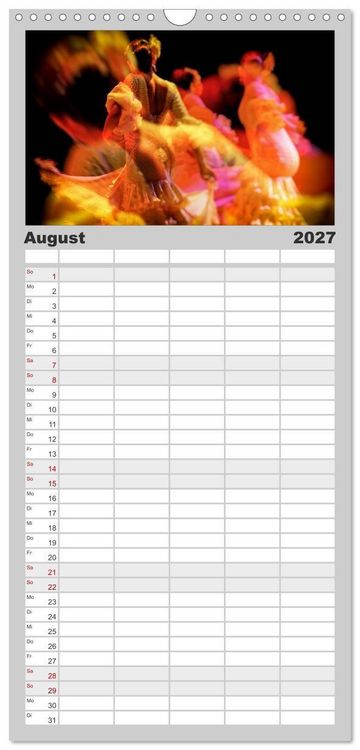 Produktbild: Familienplaner 2027 - Flamenco - Tanz der Leidenschaft mit 5 Spalten (Wandkalender, 21 x 45 cm) CALVENDO