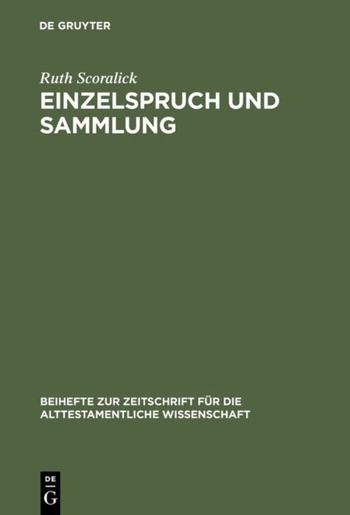 Bild vom Artikel Einzelspruch und Sammlung vom Autor Ruth Scoralick