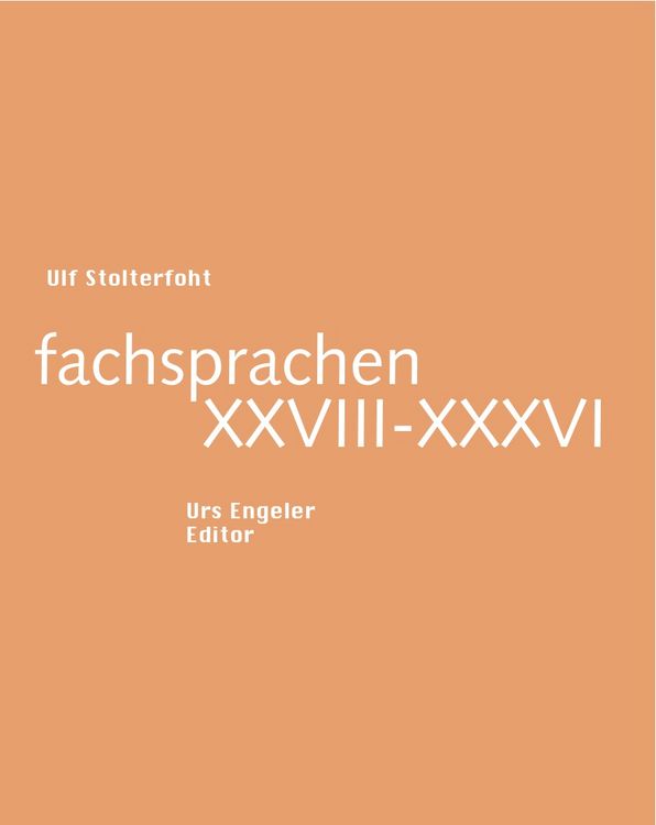Produktbild: Fachsprachen XXVIII-XXXVI