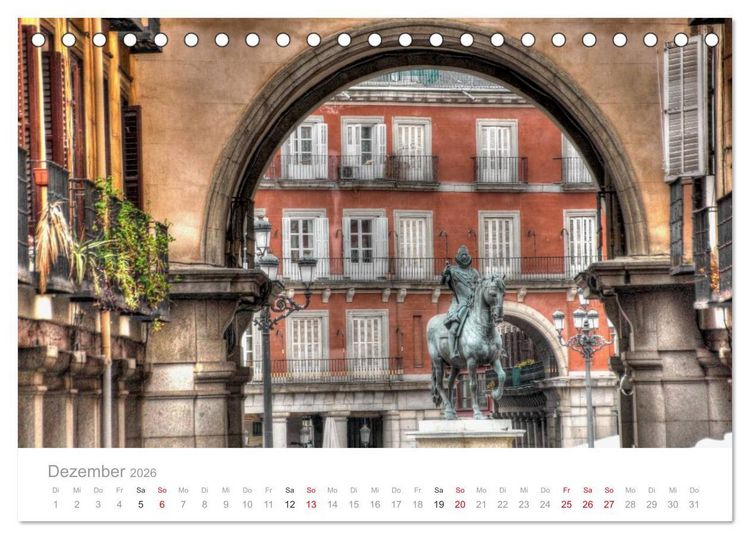 Produktbild: Madrid eine Stadt zum Verlieben (Tischkalender 2026 DIN A5 quer), CALVENDO Monatskalender