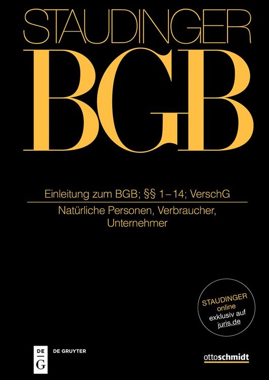 Produktbild: Einleitung zum BGB; &sect;&sect; 1-14; VerschG