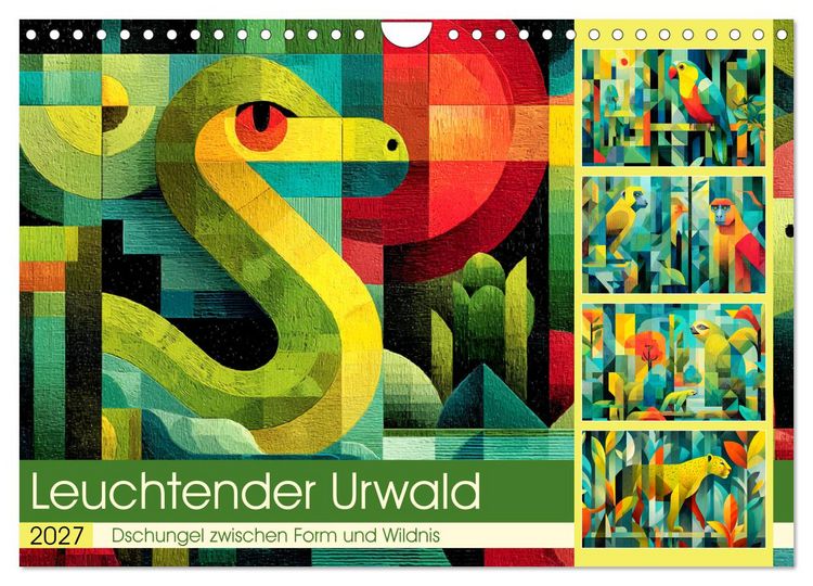 Produktbild: Leuchtender Urwald. Dschungel zwischen Form und Wildnis (Wandkalender 2027 DIN A4 quer), CALVENDO Monatskalender